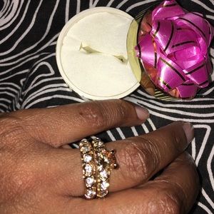 Costume Jewelry Gold engagement set SZ 6 cz